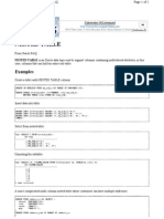 ORACLE NESTED TABLES