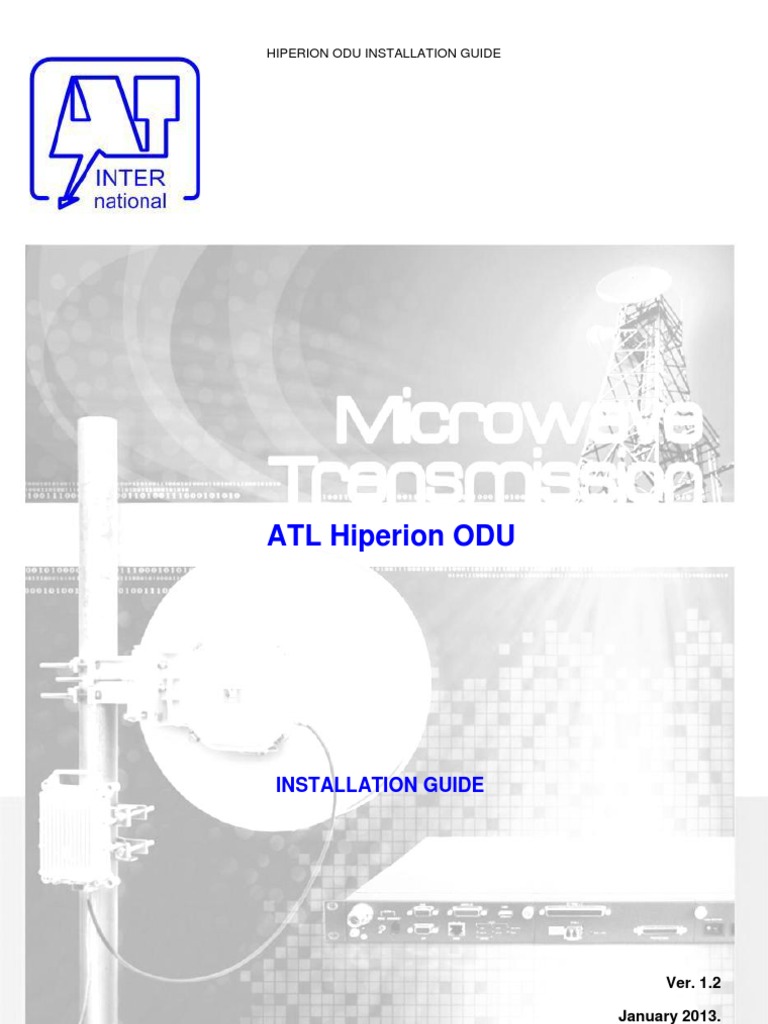 ATLHiperion ODU Installation Manual PDF Radio Electrical Connector