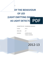 To Study The Behaviour of Led (Light Emitting Diode) As Light Detector