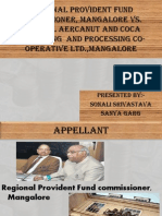 Regional Provident Fund Commissioner, Mangalore vs. Central Aercanut and Coca Marketing and Processing Co-Operative Ltd.,mangalore