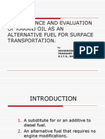 Performance and Evaluation of Karanj Oil As An Alternative Fuel For Surface Transportation