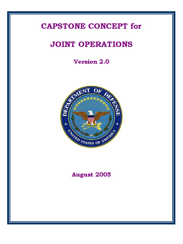 Capstone Concept For Joint Operations Military Weapons Of Mass