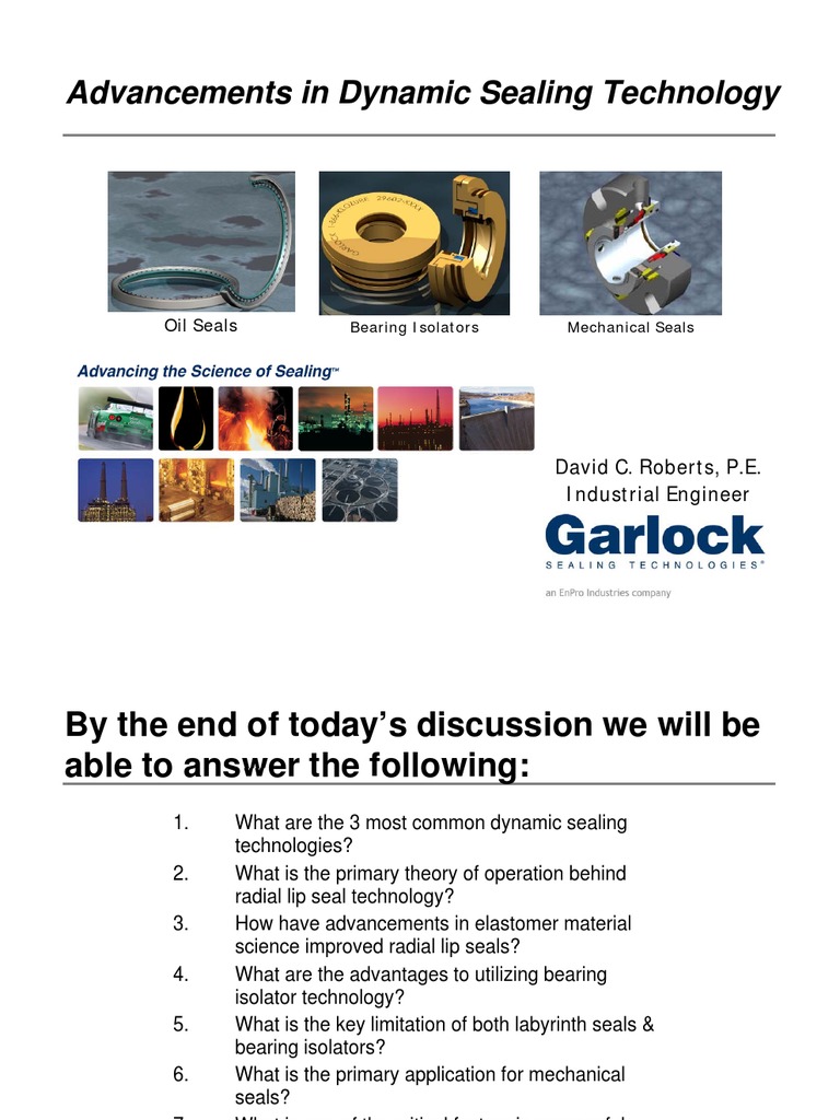 Advancements in Dynamic Sealing Technology PDF | PDF | Wear | Bearing ...