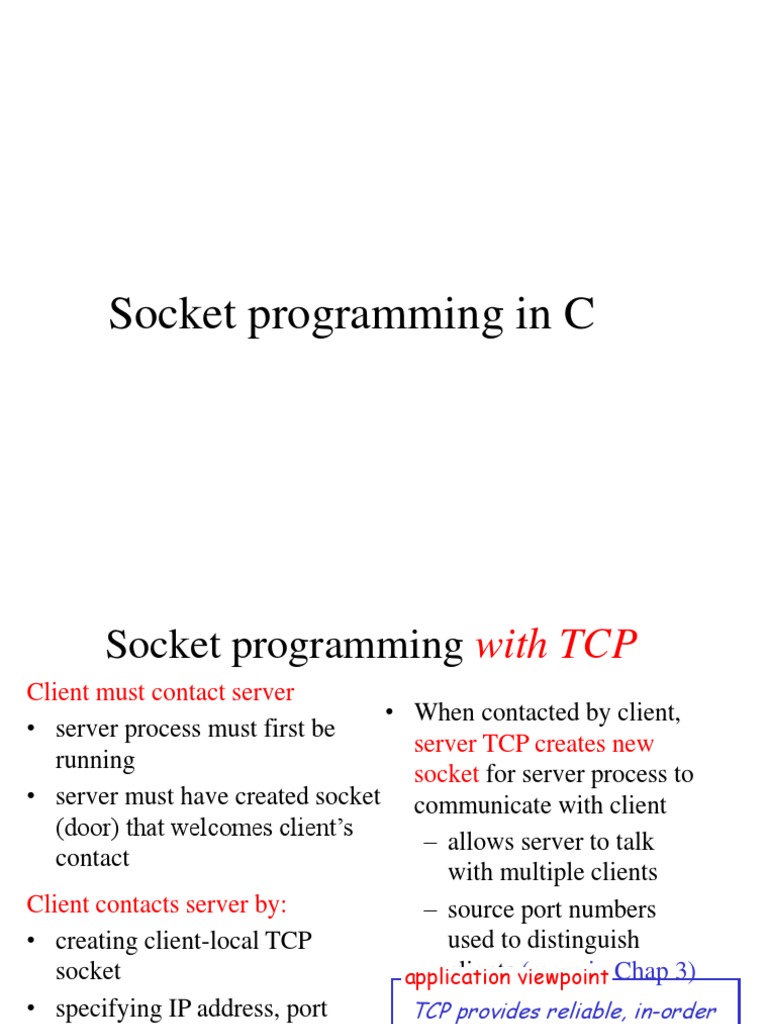 Socket Programming in C PDF