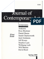 JOURNAL OF CONTEMPORARY ART Covers & Reviews1988-92