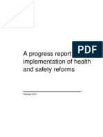 Progress Report Health Safety Reforms Feb 2013