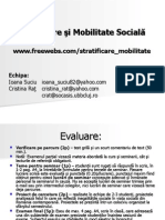 Stratificare Stratificare Şi Mobilitate Socială Şi Mobilitate Socială