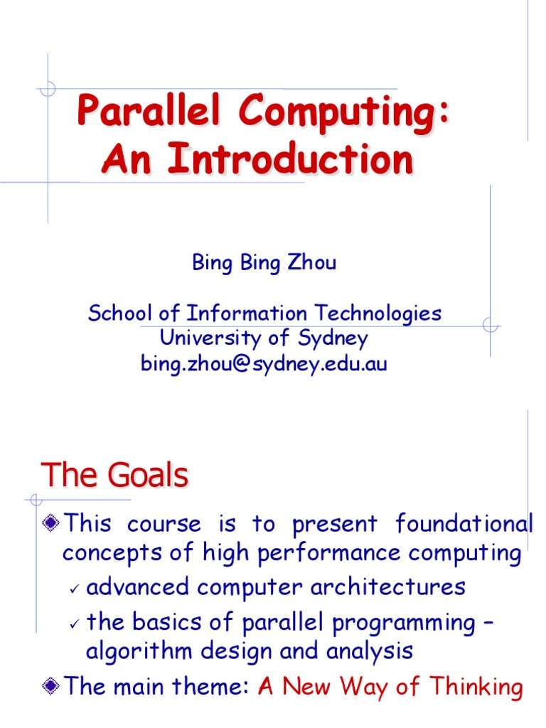Parallel Computing An Introduction | PDF | Parallel Computing ...
