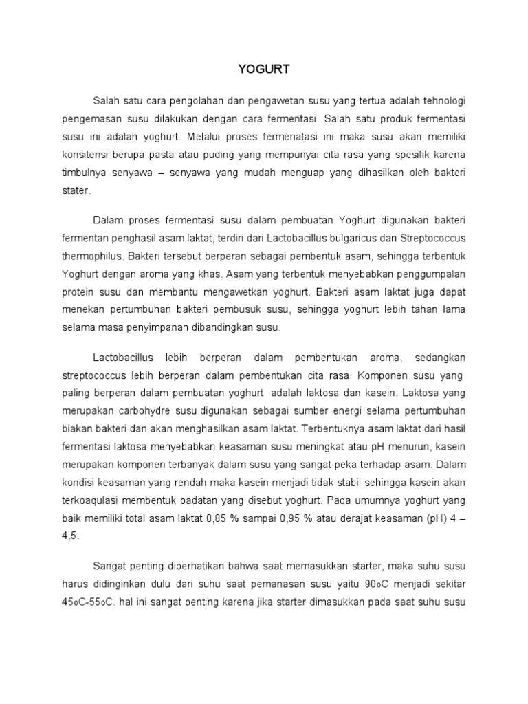 Yogurt | PDF
