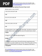 Ciena Sample Aptitude Placement Paper Level1