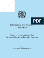 UK ISC Report - Access To Communications Data by The Intelligence and Security Agencies