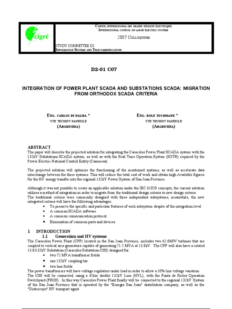 SCADA Integration for Power Systems | PDF | Scada | Electrical Substation