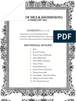 Feast of Mulk (Dominion) Devotional