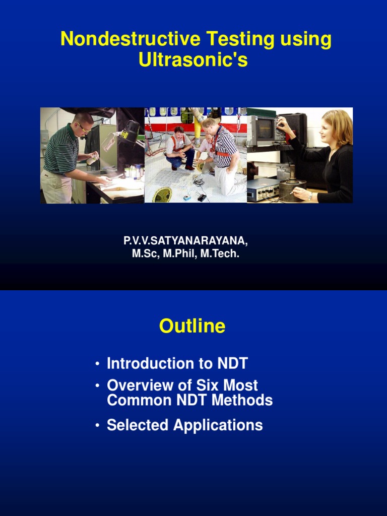 Ultrasonics NDT Testing | PDF | Nondestructive Testing ...