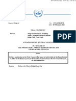 Defence Application to the Trial Chamber Pursuant to Article 64(4) of the Rome Statute to Refer the Preliminary Issue of the Confirmation Decision to the Pre-Trial Chamber for Reconsideration