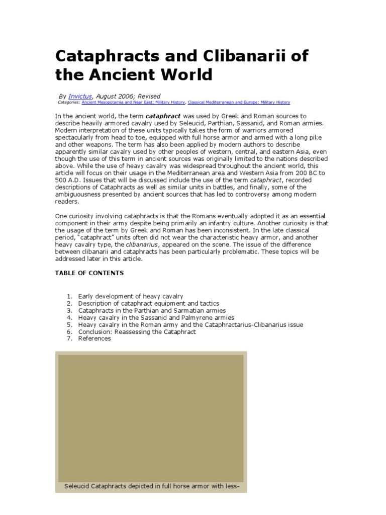 Cataphracts and Clibanarii of The Ancient World | PDF | Cavalry | Armour, image size:768x1024