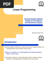 Linear Programming: Revised Simplex Method, Duality of LP Problems and Sensitivity Analysis