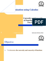 Optimization Using Calculus: Convexity and Concavity of Functions of One and Two Variables