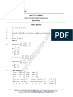 Cbse Test Paper-01 Class - Xii Mathematics (Algebra) (Answers) Topic:-Matrices