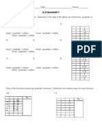 02.01.13 Determining If Quadratic From Table