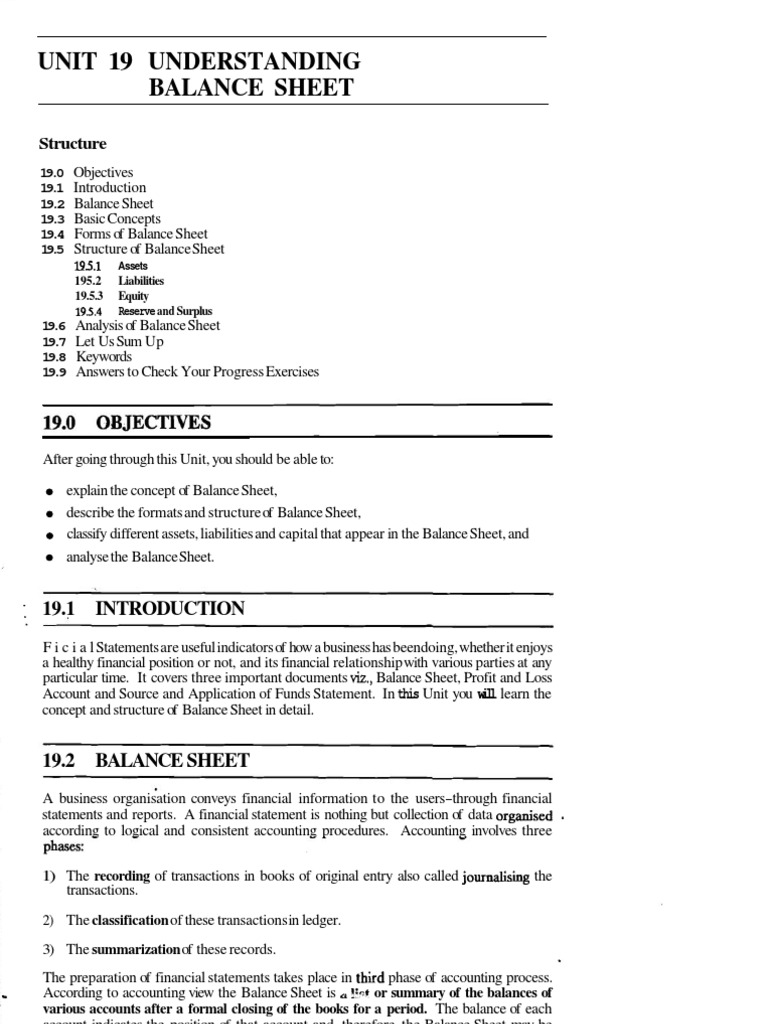 Balance Sheet | PDF