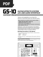 Boss GS-10 Manual