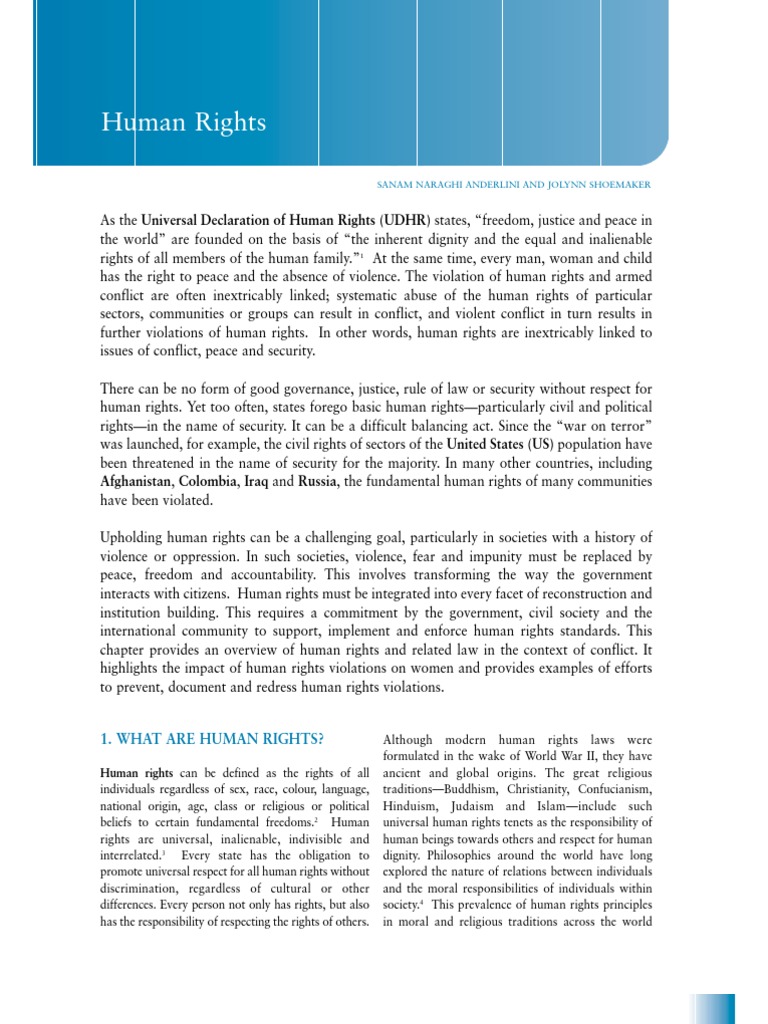 Human Rights in Conflict and Governance | PDF | Social Science