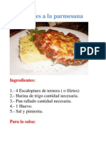 Escalopines A La Parmesana