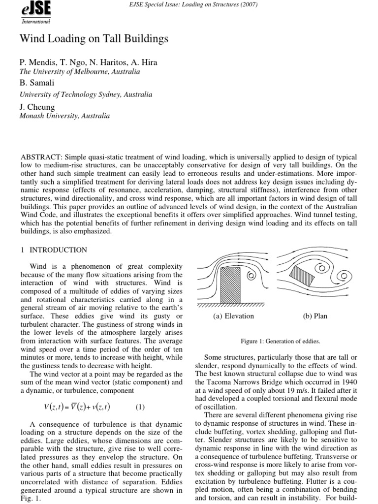 Important Notes-Wind Load On Tall Buildings | PDF | Wind Tunnel | Wound
