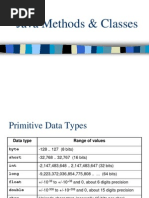 Java Methods & Classes