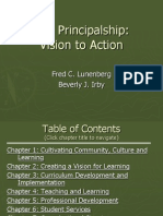 The Principalship: Vision To Action: Fred C. Lunenberg Beverly J. Irby