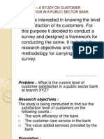 Case Study - A Study On Customer Satisfaction in A Public Sector Bank