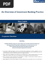 An Overview of Investment Banking Practice: Elara Capital