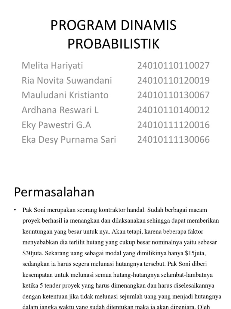 Download Contoh Soal Program Dinamis Probabilistik Terbaru Dikdasmen