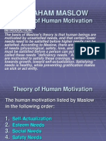 Abraham Maslow: Theory of Human Motivation