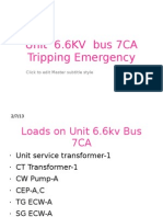 Unit 6.6KV Bus 7CA Tripping Emergency: Click To Edit Master Subtitle Style