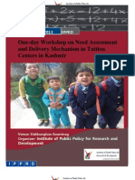 Need Assessment and Delivery Mechanism in Tuition Centers in Kashmir Report