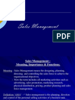 Sales Management Introduction