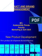 Product and Brand Management: BY: Kedareswar Panda Faculty Marketing & Soft Skill