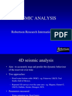 4D Seismic Analysis: Robertson Research International LTD
