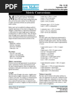 Metric Conversions: Surface