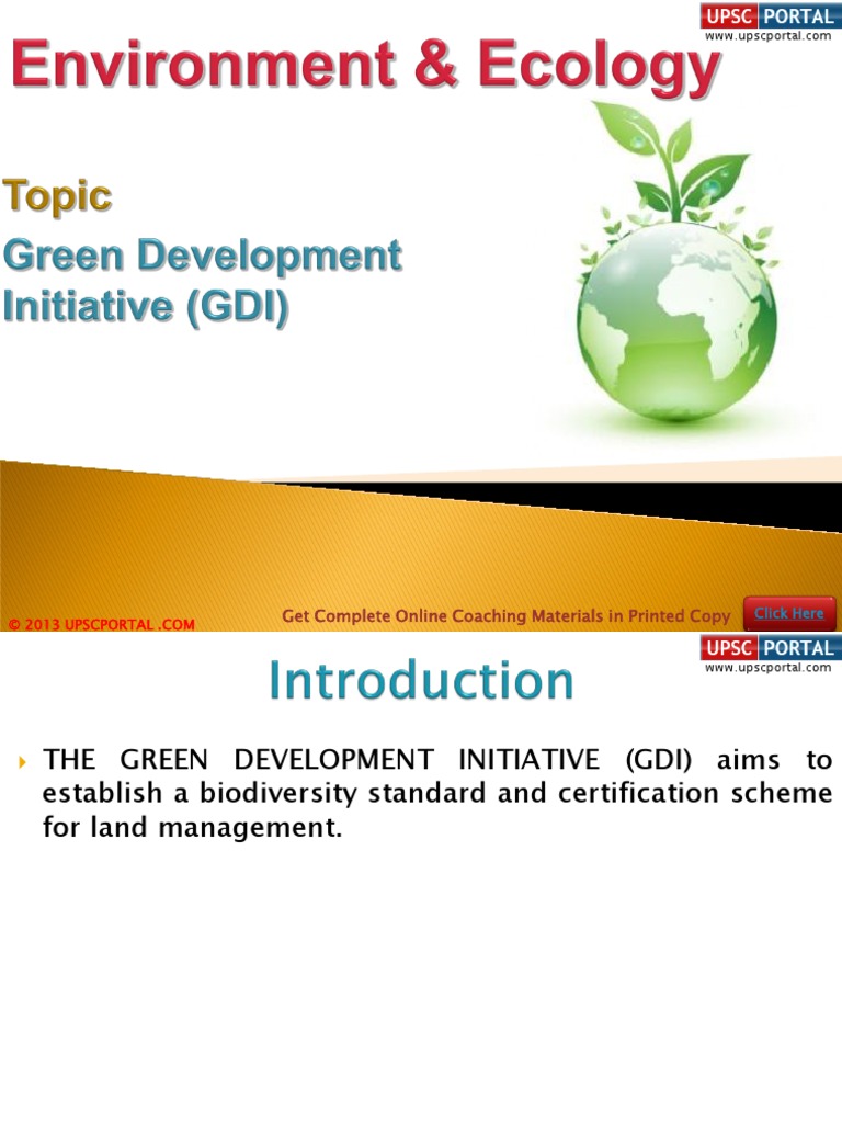 70 (B) Green Development Initiative (GDI) | PDF | Natural Resource ...