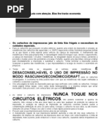 Teste de Impressão Preto toner