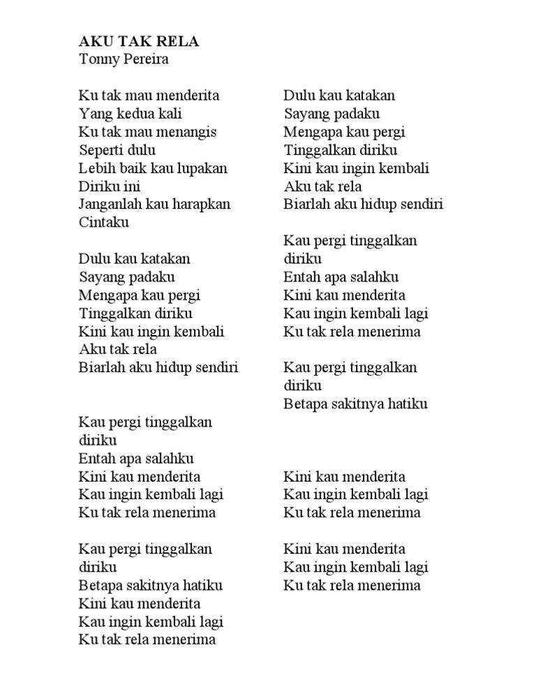 Aku Tak Rela Pdf