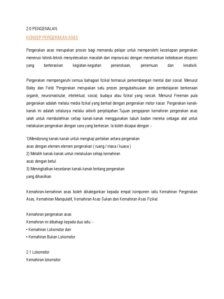 Pergerakan Asas Pdf