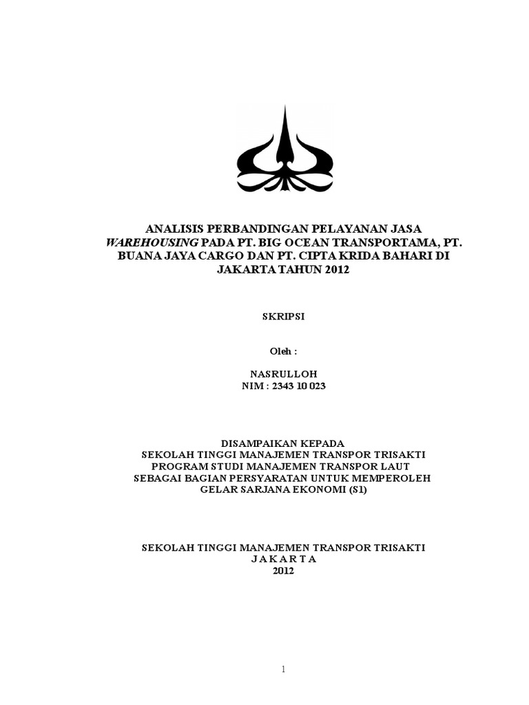 Skripsi Stmt Trisakti