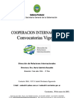 Convocatorias Vigentes Cooperacion Internacional