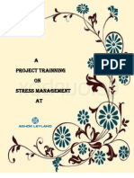 A Project Trainning ON Stress Management AT