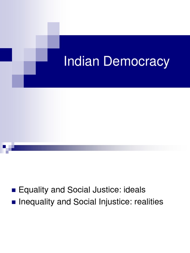 Challenges of Equality in Indian Democracy | PDF | Social Equality ...