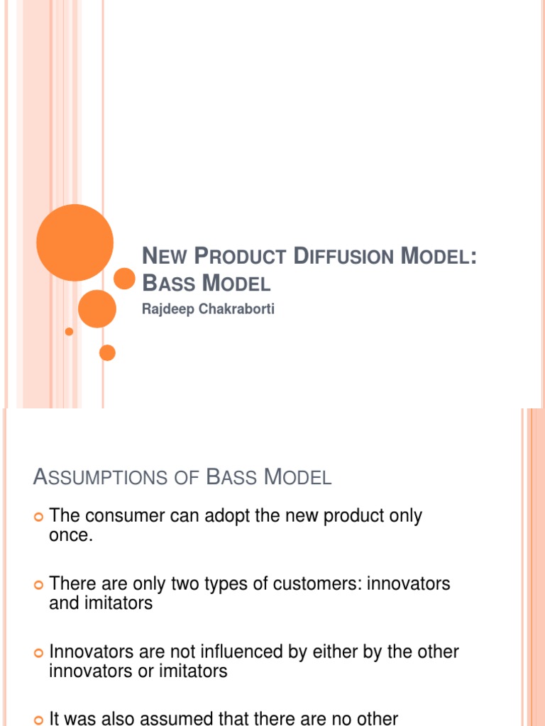 Bass Model for Product Diffusion Analysis | PDF | Innovation | Economics